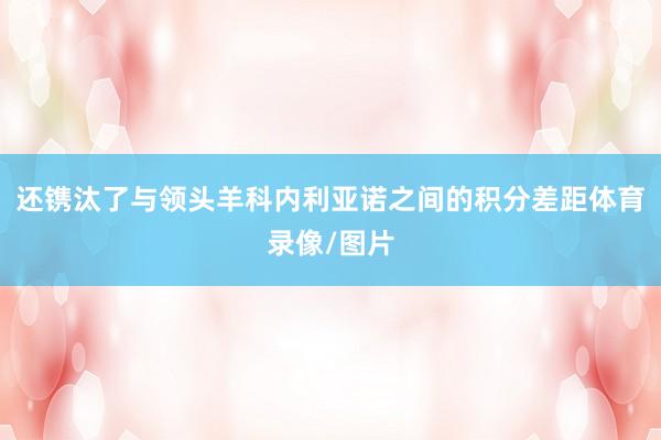 还镌汰了与领头羊科内利亚诺之间的积分差距体育录像/图片