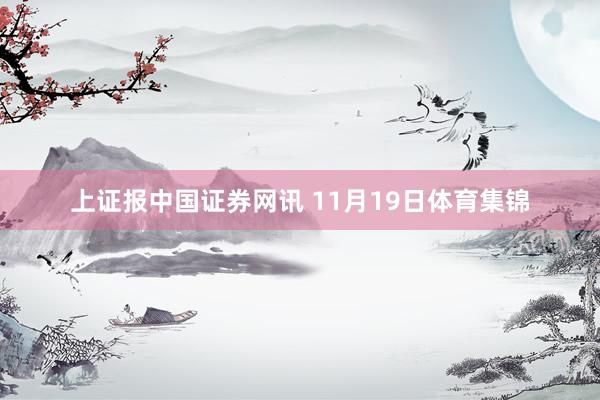 上证报中国证券网讯 11月19日体育集锦