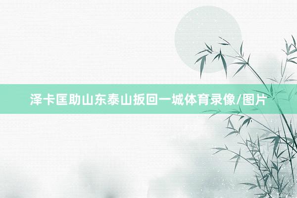 泽卡匡助山东泰山扳回一城体育录像/图片