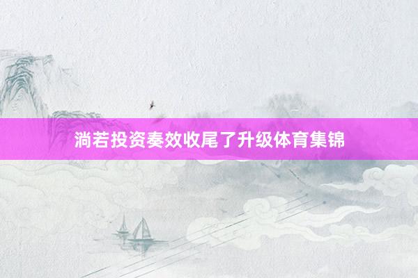 淌若投资奏效收尾了升级体育集锦