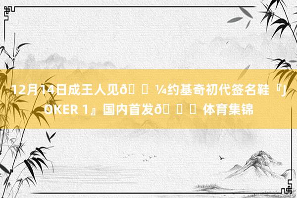 12月14日成王人见🐼约基奇初代签名鞋『JOKER 1』国内首发👟体育集锦