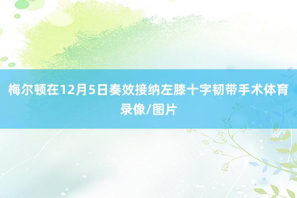 梅尔顿在12月5日奏效接纳左膝十字韧带手术体育录像/图片