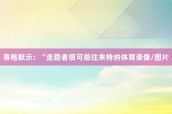 蒂格默示：“走路者很可能往来特纳体育录像/图片