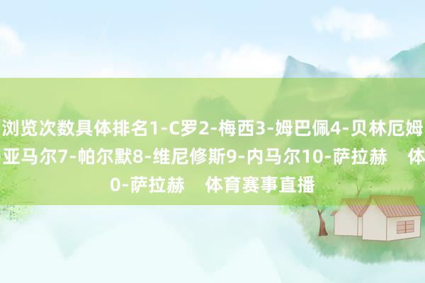浏览次数具体排名1-C罗2-梅西3-姆巴佩4-贝林厄姆5-哈兰德6-亚马尔7-帕尔默8-维尼修斯9-内马尔10-萨拉赫    体育赛事直播