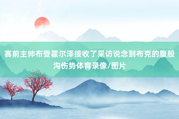赛前主帅布登霍尔泽接收了采访说念到布克的腹股沟伤势体育录像/图片