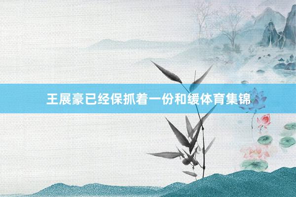 王展豪已经保抓着一份和缓体育集锦