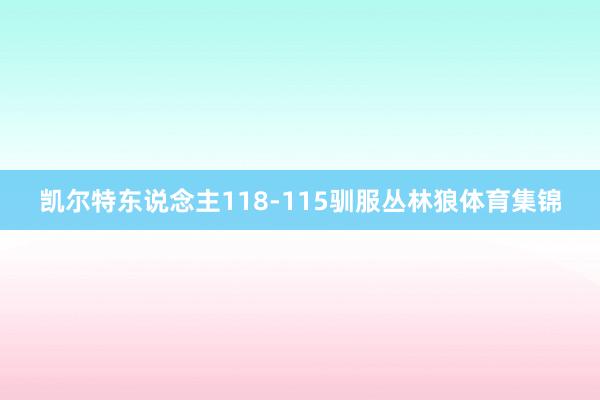 凯尔特东说念主118-115驯服丛林狼体育集锦