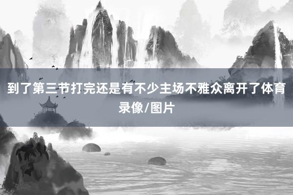 到了第三节打完还是有不少主场不雅众离开了体育录像/图片