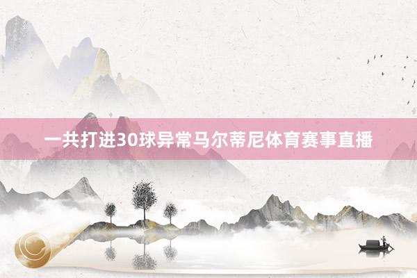 一共打进30球异常马尔蒂尼体育赛事直播