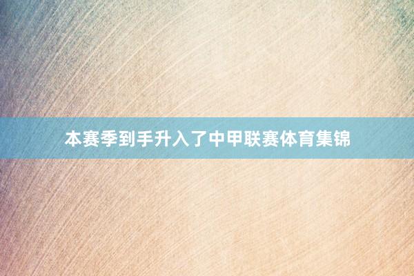 本赛季到手升入了中甲联赛体育集锦