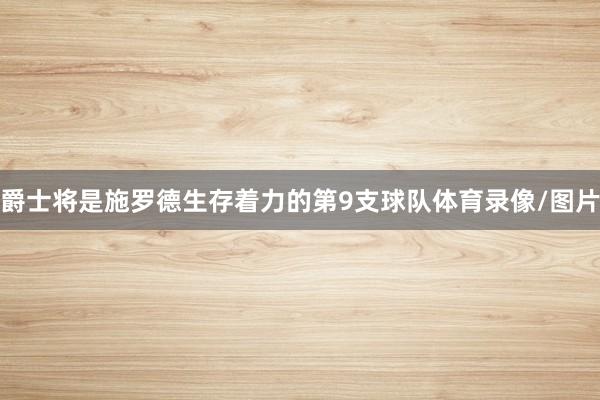 爵士将是施罗德生存着力的第9支球队体育录像/图片