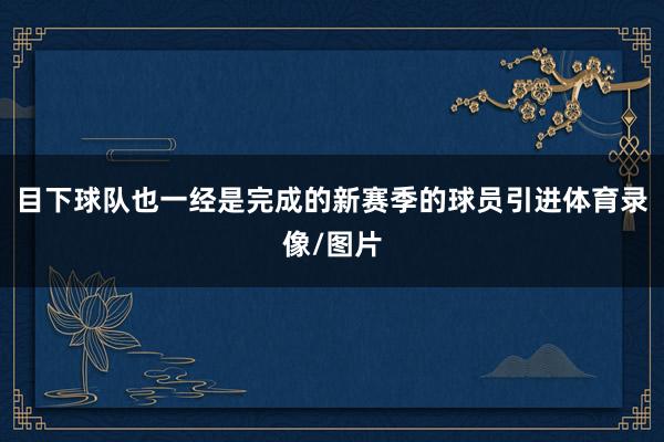 目下球队也一经是完成的新赛季的球员引进体育录像/图片