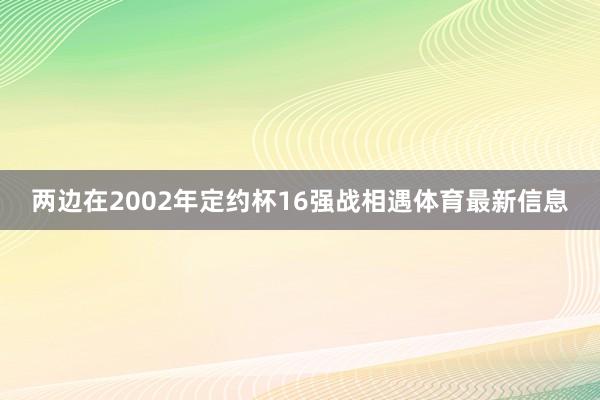 两边在2002年定约杯16强战相遇体育最新信息
