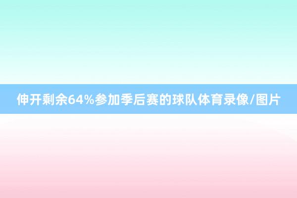 伸开剩余64%参加季后赛的球队体育录像/图片