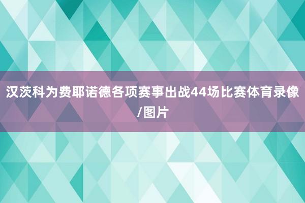 汉茨科为费耶诺德各项赛事出战44场比赛体育录像/图片