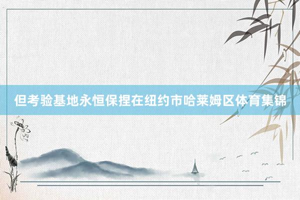 但考验基地永恒保捏在纽约市哈莱姆区体育集锦