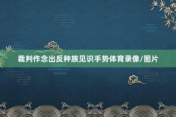 裁判作念出反种族见识手势体育录像/图片