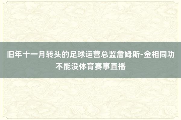 旧年十一月转头的足球运营总监詹姆斯-金相同功不能没体育赛事直播