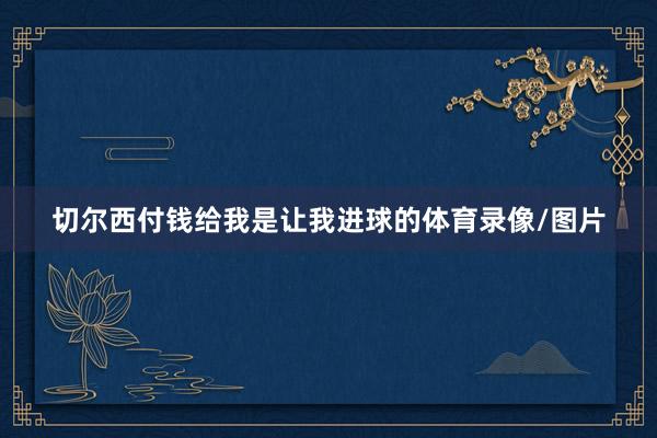 切尔西付钱给我是让我进球的体育录像/图片