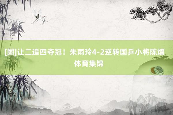 [图]让二追四夺冠！朱雨玲4-2逆转国乒小将陈熠    体育集锦