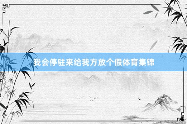 我会停驻来给我方放个假体育集锦