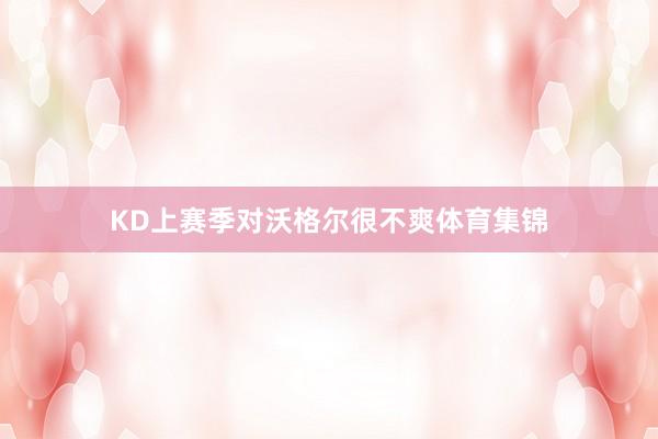KD上赛季对沃格尔很不爽体育集锦