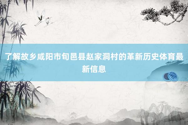 了解故乡咸阳市旬邑县赵家洞村的革新历史体育最新信息
