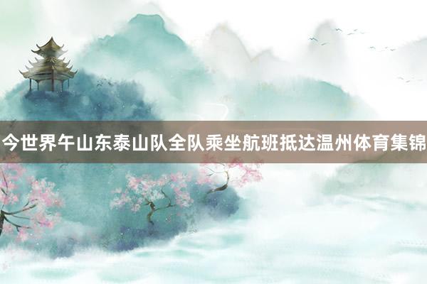 今世界午山东泰山队全队乘坐航班抵达温州体育集锦
