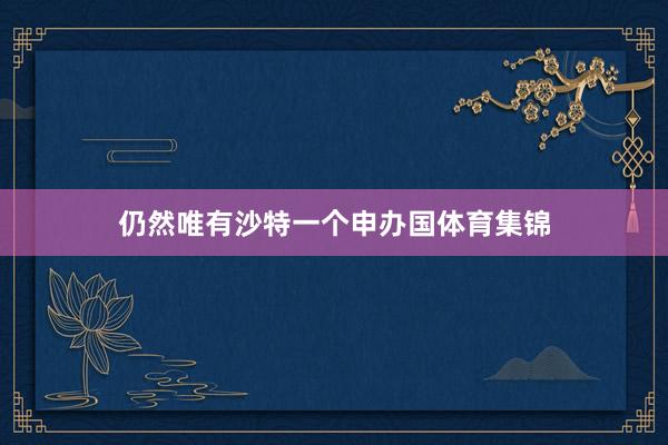 仍然唯有沙特一个申办国体育集锦