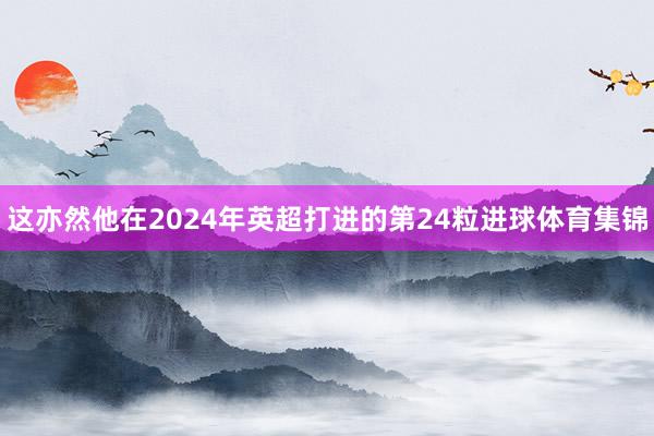 这亦然他在2024年英超打进的第24粒进球体育集锦