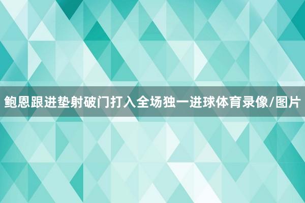 鲍恩跟进垫射破门打入全场独一进球体育录像/图片