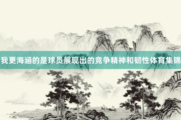 我更海涵的是球员展现出的竞争精神和韧性体育集锦