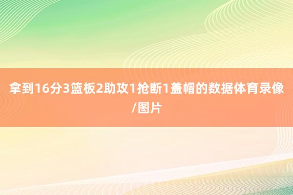 拿到16分3篮板2助攻1抢断1盖帽的数据体育录像/图片