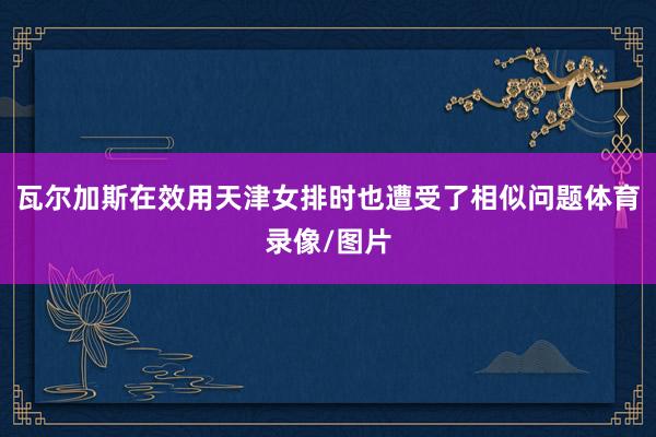 瓦尔加斯在效用天津女排时也遭受了相似问题体育录像/图片