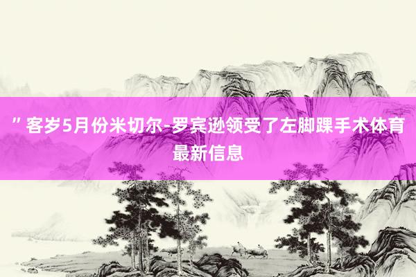 ”客岁5月份米切尔-罗宾逊领受了左脚踝手术体育最新信息