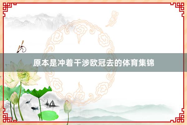 原本是冲着干涉欧冠去的体育集锦